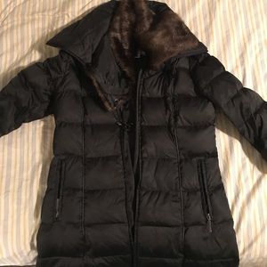 Nautica winter faux fur collar coat